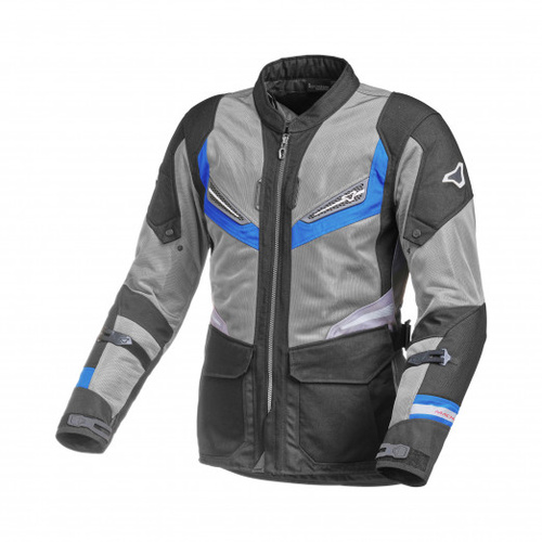 Macna Aerocon Black/Grey/Blue Textile Hoodie Jacket [Size:SM]