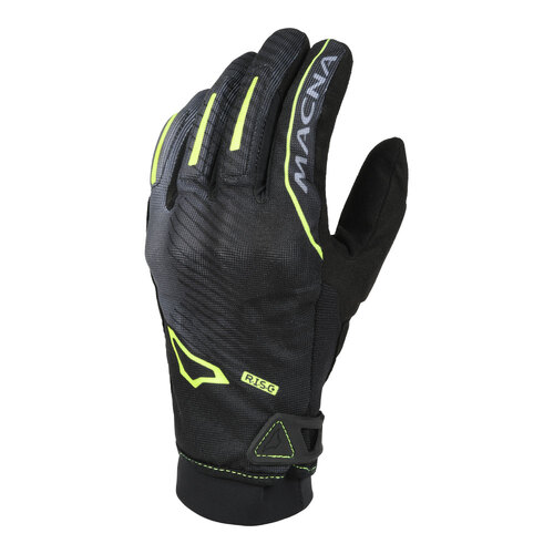 Macna Crew RTX Black/Fluro Yellow Gloves [Size:SM]