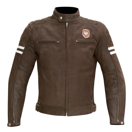 Merlin Hixon Brown Leather Jacket [Size:SM]