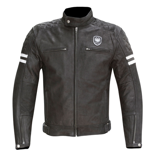 Merlin Hixon Black Leather Jacket [Size:MD]