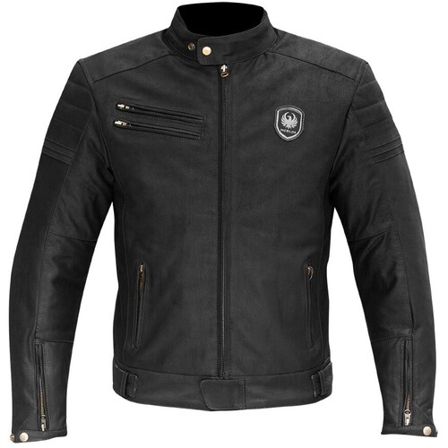Merlin Alton Black Leather Jacket [Size:SM]