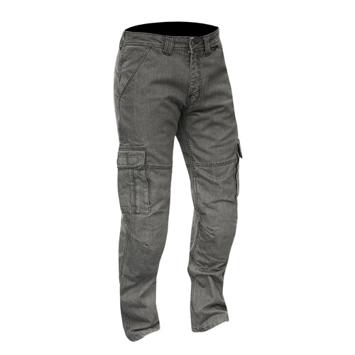 Merlin Portland Slim Fit Grey Cargo Style Jeans [Size:30]
