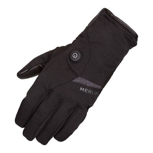Merlin Finchley Black Stretch Textile Heated Urban Gloves [Size:LG]