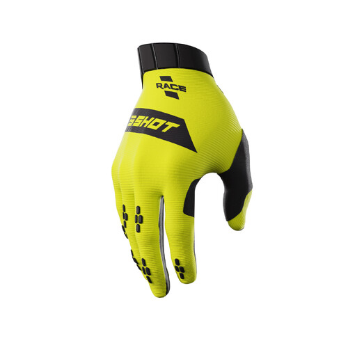 Shot Race Neon Yellow Gloves [Size:SM]