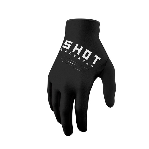 Shot Raw Black Gloves [Size:SM]