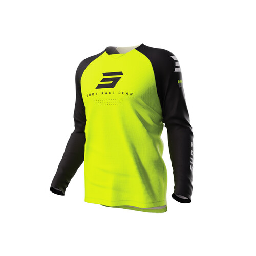 Shot Raw Escape Neon Yellow Kids Jersey [Size:MD]
