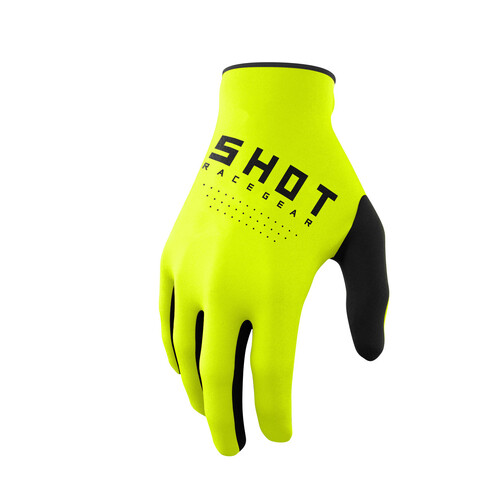Shot Raw Neon Yellow Kids Gloves [Size:XS]