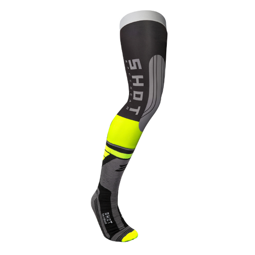 Shot Interceptor Neon Yellow Knee Brace Socks [Size:39-42]
