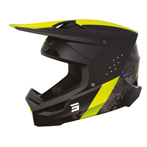 Shot Race Camo Matte Black/Neon Yellow MIPS Helmet [Size:XS]