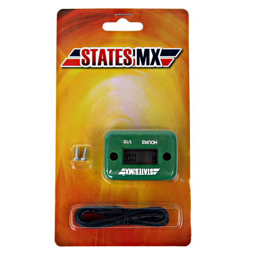 States MX 70-HM1-V Universal Hour Meter Green