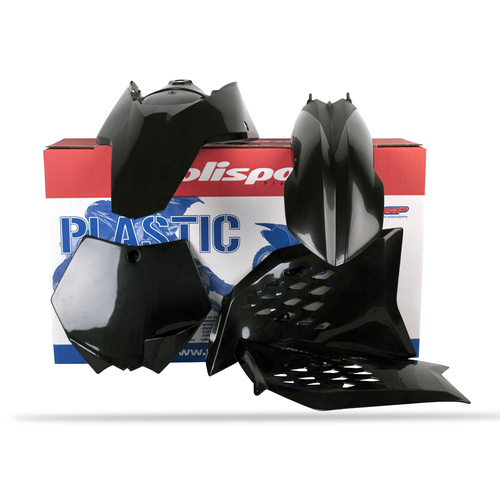 Polisport 75-902-39 MX Plastics Kit Black for KTM SX/SX-F 07-10