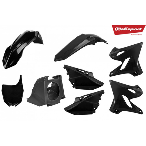 Polisport 75-907-18 Restyle MX Plastics Kit Black for Yamaha YZ125/250 02-19