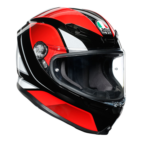 AGV K6 Hyphen Black/Red/White Helmet [Size:SM]