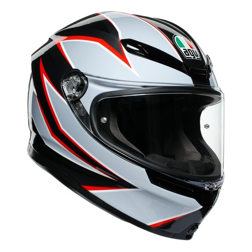 AGV K6 Flash Matte Black/Grey/Red Helmet [Size:XS]