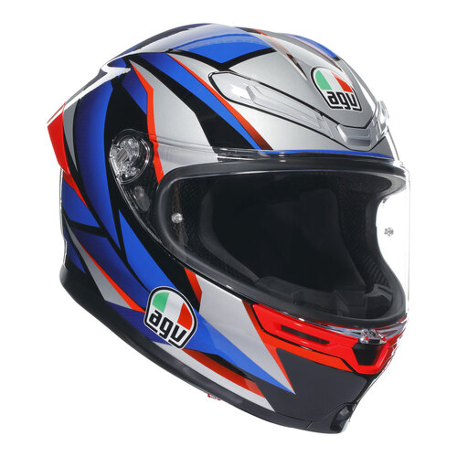 AGV K6 S Slashcut Blue/Red Helmet [Size:SM]