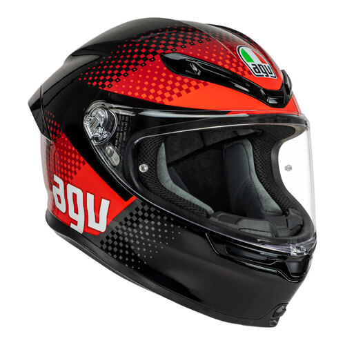 AGV K6 S SMU Fision Black/Red Helmet [Size:SM]