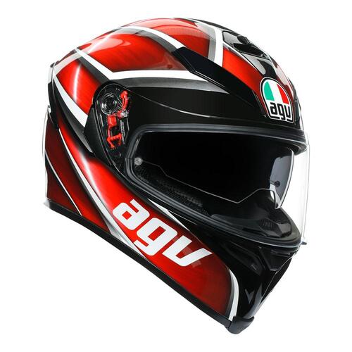 AGV K5 S Tempest Black/Red Helmet [Size:XS]