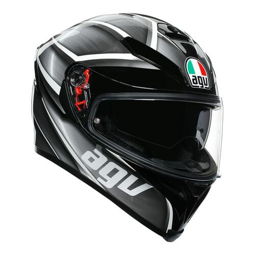 AGV K5 S Tempest Black/Silver Helmet [Size:XS]