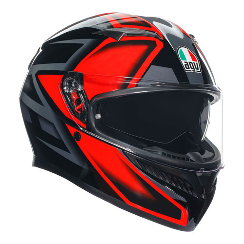 AGV K3 Compound Black/Red Helmet [Size:SM]