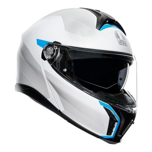 AGV Tourmodular Frequency Light Grey/Blue Helmet [Size:SM]