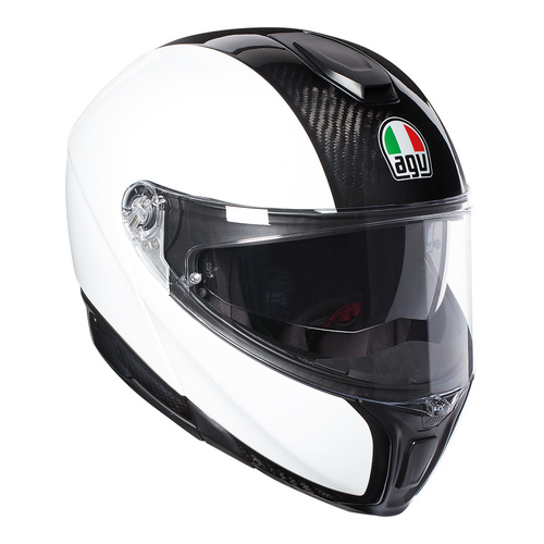 AGV Sportmodular Carbon/White Helmet [Size:MD]