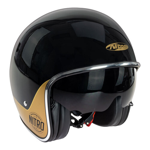 Nitro X582 Tribute Black/Gold Helmet [Size:XS]