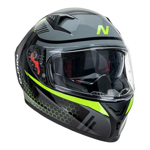 Nitro N501 Black/Green Helmet [Size:SM]