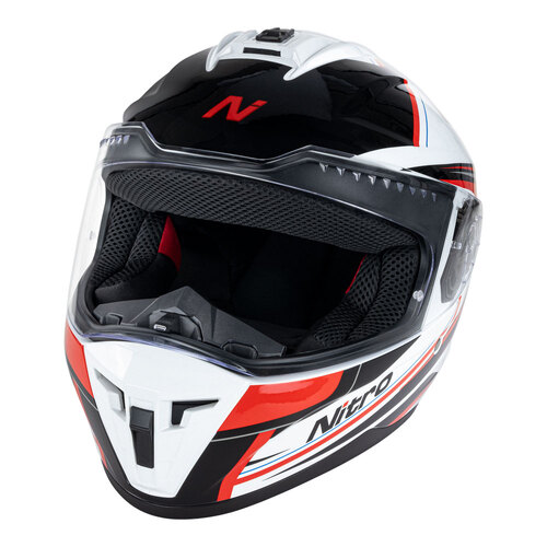 Nitro N700 Red/White Helmet [Size:SM]