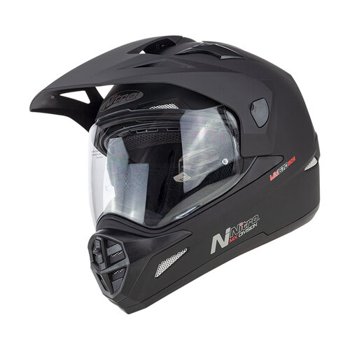Nitro MX670 Uno DVS Satin Black Helmet [Size:XS]