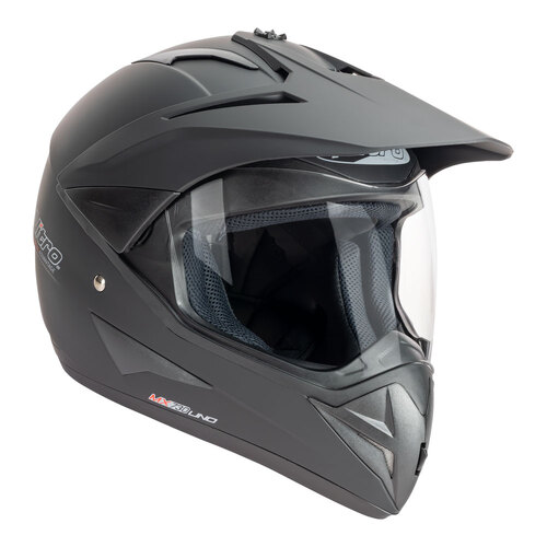 Nitro MX730 Uno Adventure Satin Black Helmet [Size:SM]