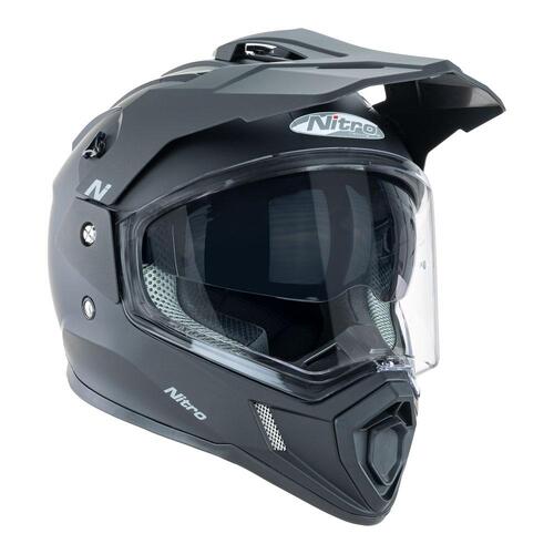 Nitro MX780 Satin Black Adventure Helmet [Size:SM]