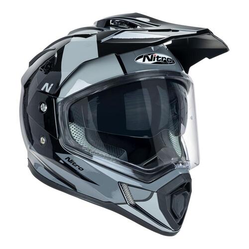 Nitro MX780 Black/Grey Adventure Helmet [Size:SM]