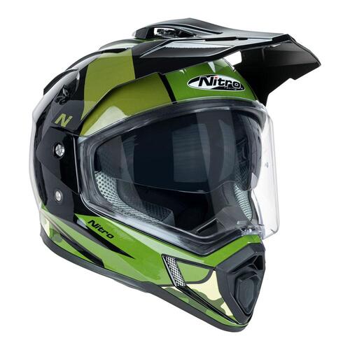 Nitro MX780 Green Camo Adventure Helmet [Size:SM]