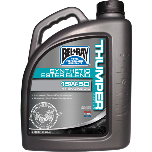 Belray 99530B4LW Thumper Racing Synthetic Ester Blend 4T Engine Oil 15W50 4 Litre