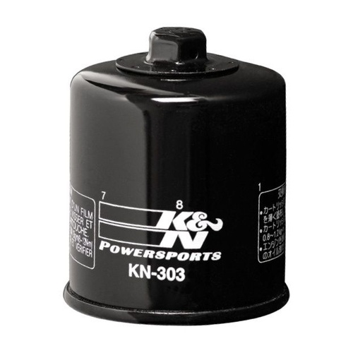 K&N KN-303 Cartridge Oil Filter for some Kawasaki 81-20/Honda 87-08/Yamaha 90-20/Bimota 93-99/Polaris 96-13 Models