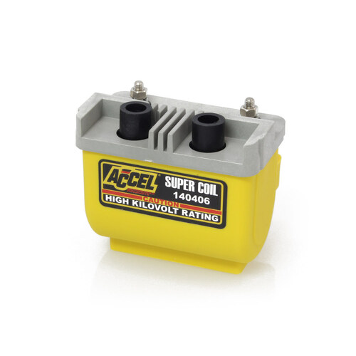 Accel ACL-140406 Ignition Coil Yellow for Big Twin/Sportster 65-Up w/Points