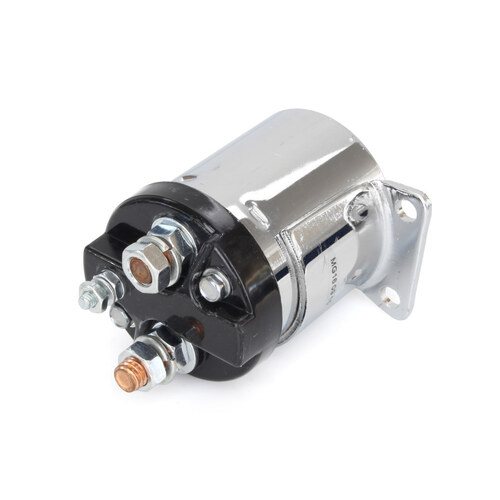 Accel ACL-40111C Starter Solenoid Chrome for Big Twin 65-86 w/4 Speed/Softail 84-88/Sportster 67-80
