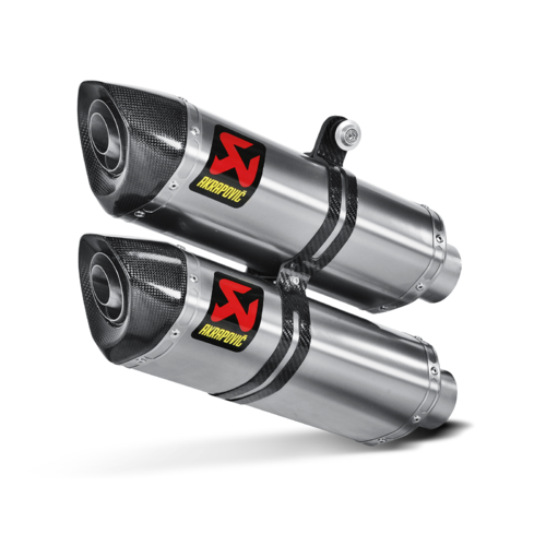 Akrapovic Slip-On Line Titanium Muffler System (Street Legal) w/Carbon End Cap for Ducati Streetfighter 848/S Models