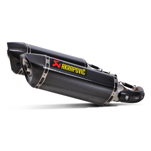Akrapovic Slip-On Line Carbon Muffler System (Street Legal) w/Carbon End Cap for Ducati Monster 1100/1100S/Monster 696/Monster 796/795