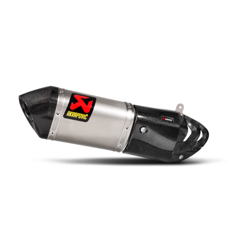 Akrapovic Slip-On Line Titanium Muffler System w/Carbon End Cap & Heat Shield for Ducati Multistrada 1200/1200 S 15-17