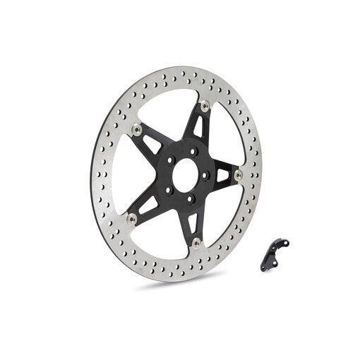 Arlen Ness AN-02-910 14" Left Front Big Brake Disc Rotor for FXDR 19-Up/Touring 08-13 & 18-Up "Special" Models w/Hub Mounted Disc