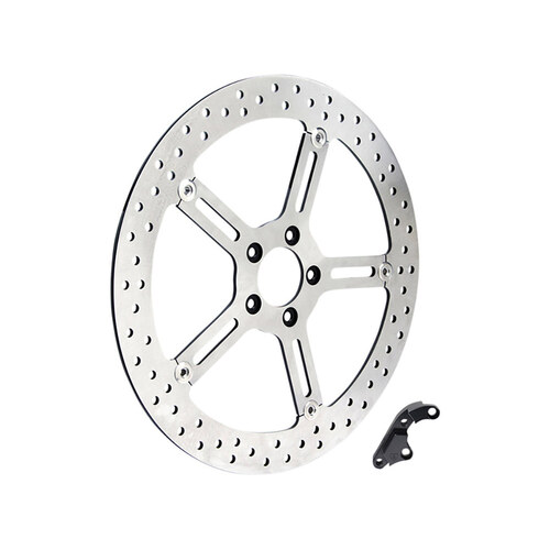 Arlen Ness AN-02-973 15" Right Front Big Brake Disc Rotor for Softail 15-17/Dyna 06-17
