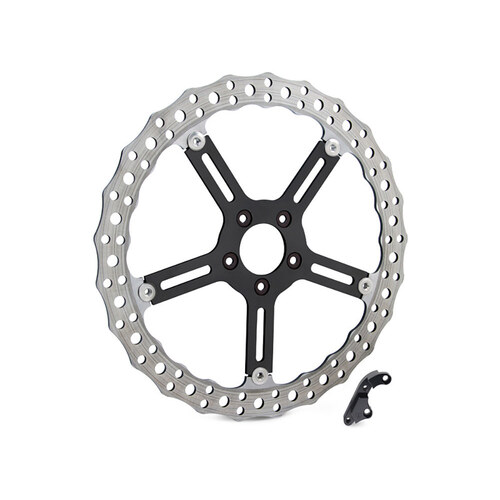 Arlen Ness AN-02-994 15" Left Front Jagged Big Brake Disc Rotor for Softail 15-17/Dyna 06-17