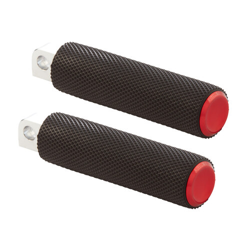 Arlen Ness AN-07-938 Knurled Fusion Footpegs Red for H-D