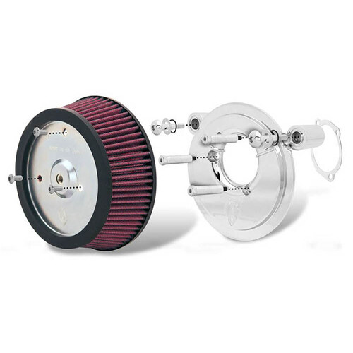 Arlen Ness AN-18-803 Stage 1 Big Sucker Air Cleaner Kit Natural for Sportster 88-21 w/EFI or CV Carburettor Requires Round Air Cleaner Cover