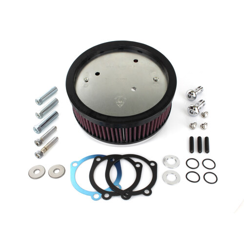 Arlen Ness AN-18-824 Stage 1 Big Sucker Air Cleaner Kit Natural for Sportster 88-21 w/EFI or CV Carburettor Re-Uses Stock Oval 2 Bolt Cover