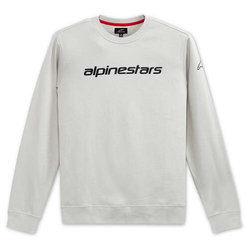 Alpinestars Linear Silver/Black Crew Fleece Jumper [Size:SM]