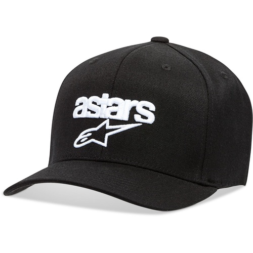 Alpinestars Heritage Blaze Curved Bill/Flex Back Black/White Hat [Size:SM/MD]