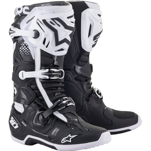 Alpinestars 2023 Tech 10 Black/White Boots [Size:7]