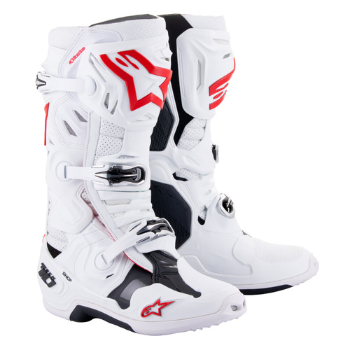 Alpinestars 2023 Tech 10 Supervented White/Bright Red Boots [Size:8]